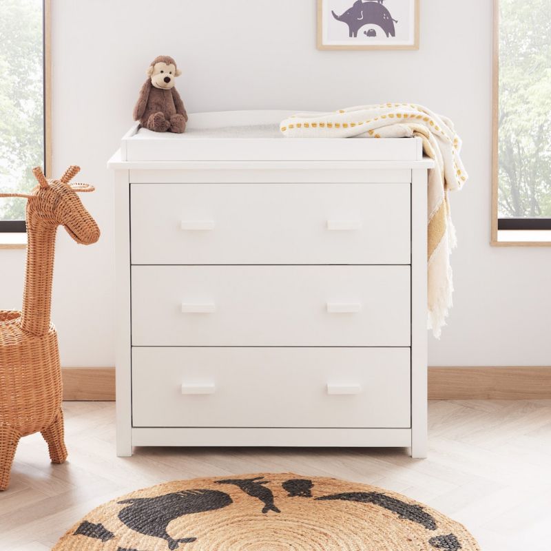 Babymore Stella 3 Piece Nursery Furniture Set – White