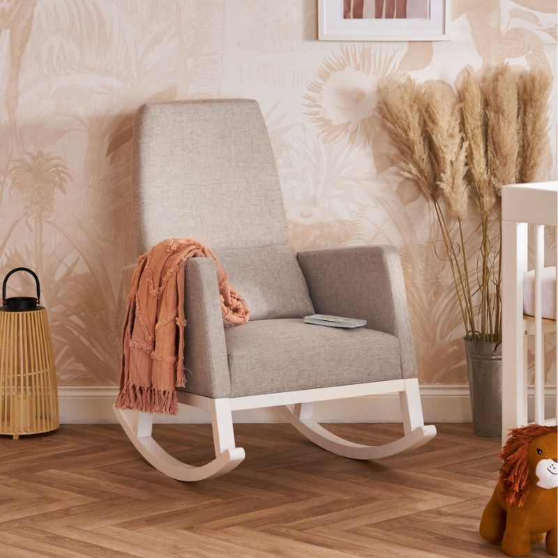 Rosy Brown OBABY HIGH BACK ROCKING CHAIR - STONE