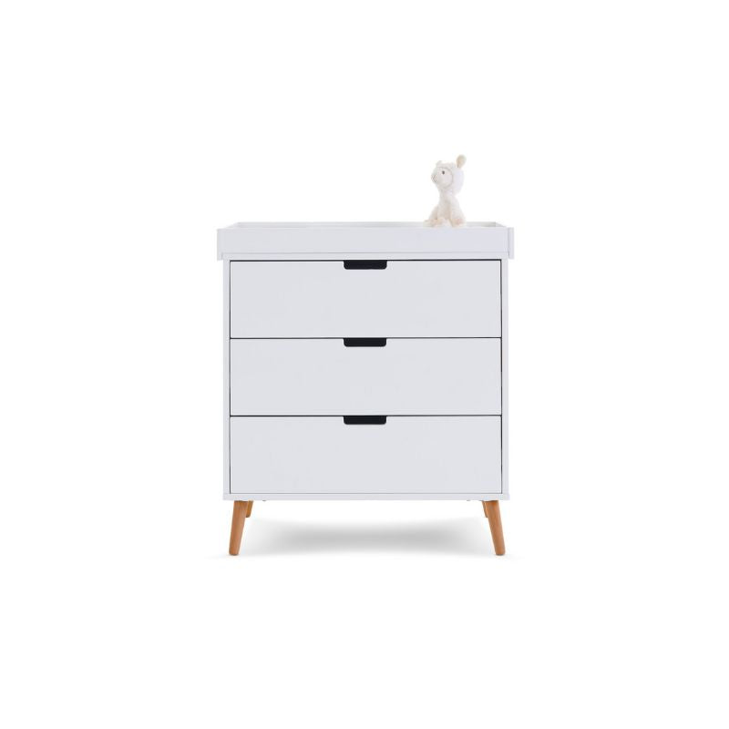 Light Gray OBABY MAYA CHANGING UNIT - WHITE + NATURAL