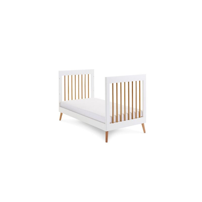 Lavender OBABY MAYA COT BED - WHITE + NATURAL