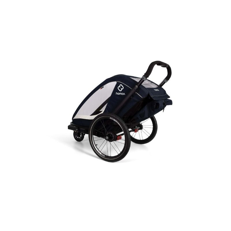 HAMAX BREEZE CHILD BIKE TRAILER - NAVY + CREAM