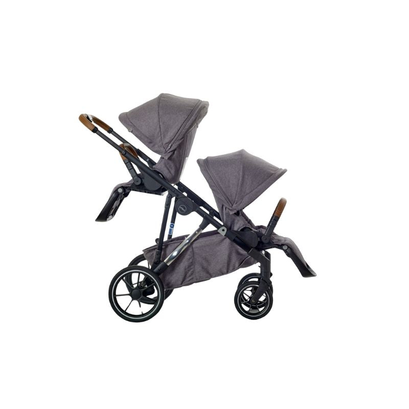 Dark Slate Gray MEE-GO UNO PLUS 2 IN 1 PRAM & PUSHCHAIR - GREY CHROME