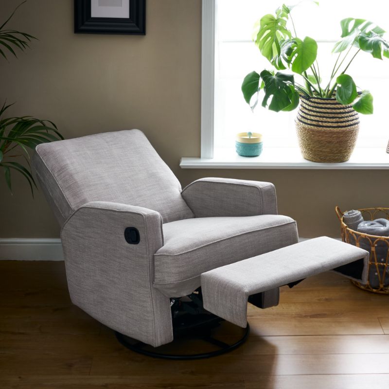 Dark Olive Green OBABY MADISON SWIVEL GLIDER RECLINER CHAIR - PEBBLE