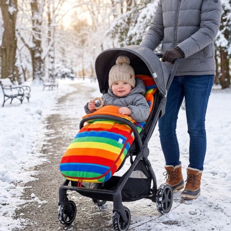 Roma Pram Buggysnuggle Snuggle Fleece Universal Pushchair Footmuff | Rainbow Extreme - Prime Baby Gear