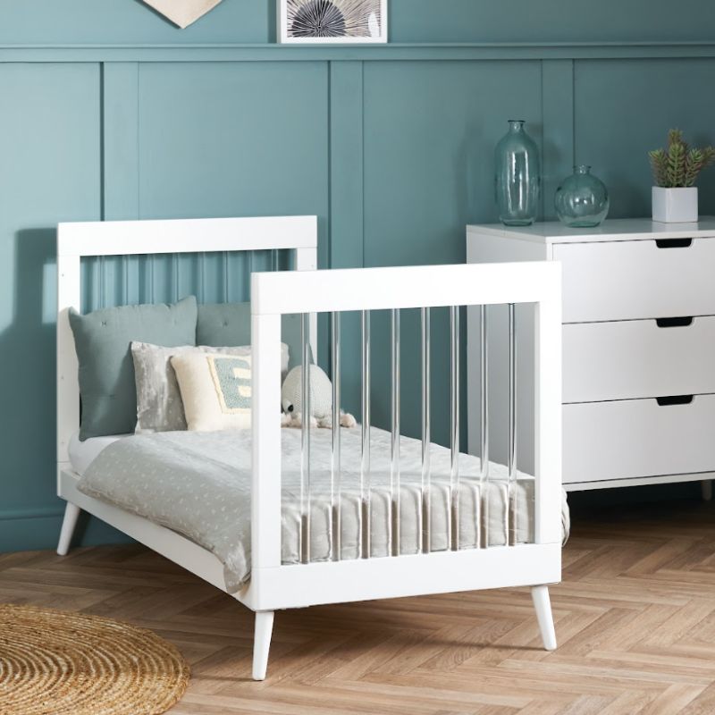 Light Slate Gray OBABY MAYA 2 PIECE ROOM SET - WHITE + ACRYLIC
