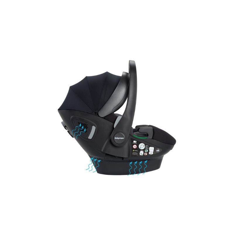 Dark Slate Gray BABYMORE CHIA TRAVEL SYSTEM PECAN WITH BASE - MIDNIGHT BLUE