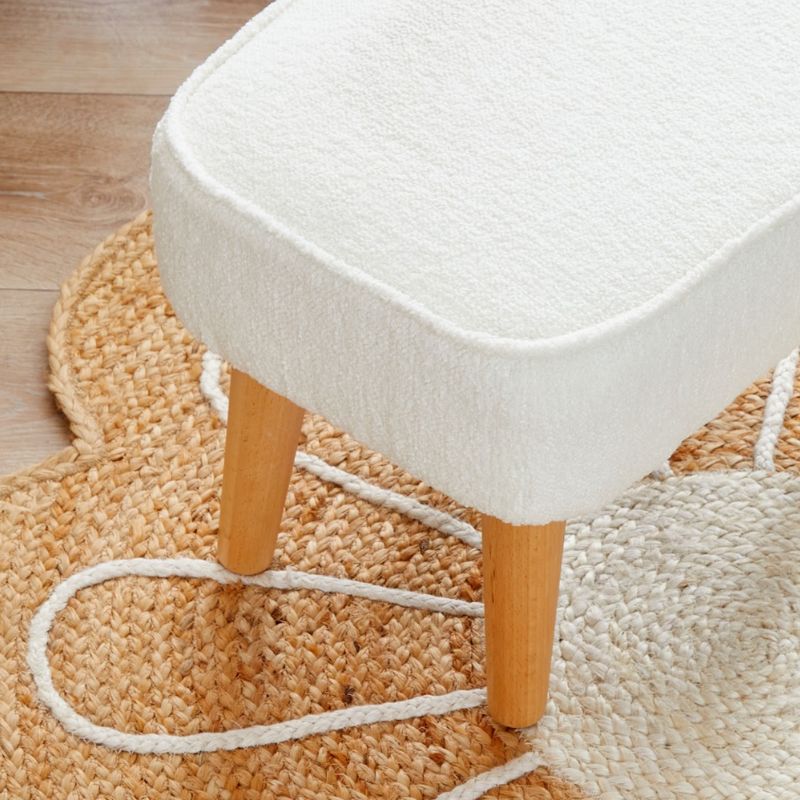 Babymore Freya Nursing Chair with Footstool – Off White Bouclé