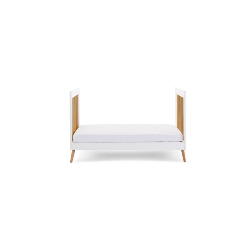 Lavender OBABY MAYA COT BED - WHITE + NATURAL