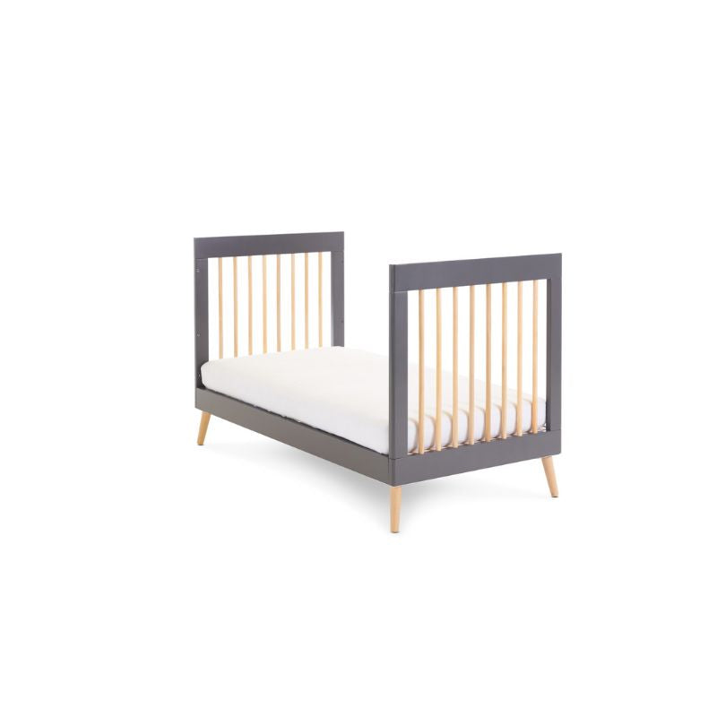Dim Gray OBABY MAYA COT BED - SLATE + NATURAL