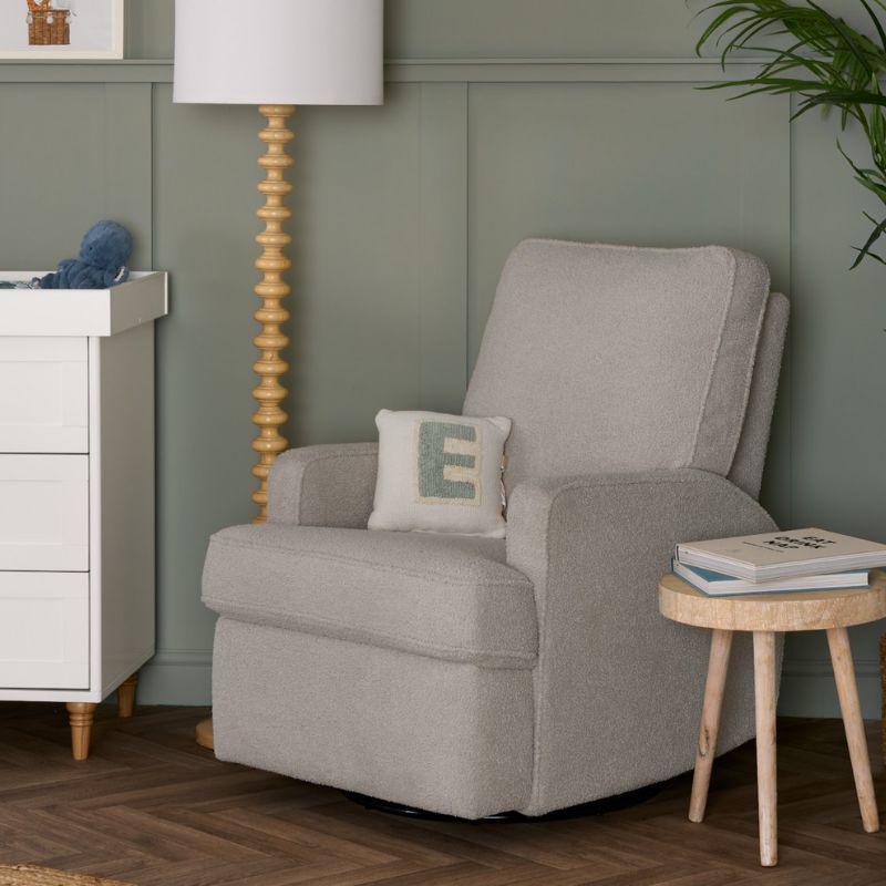 Dim Gray OBABY MADISON MANUAL RECLINER CHAIR - TEDDY FABRIC TRUFFLE