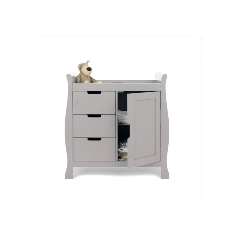 Stamford Sleigh Closed Changing Unit - Warm Grey