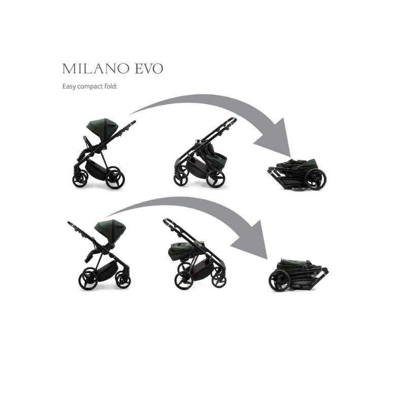 Dark Slate Gray MEE-GO MILANO EVO 2 IN 1 PRAM & PUSHCHAIR- ABSTRACT BLACK