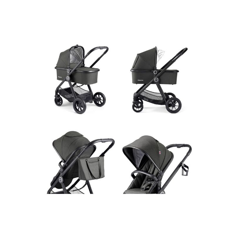 Babymore Memore V2 Travel System Pecan with Base - Black