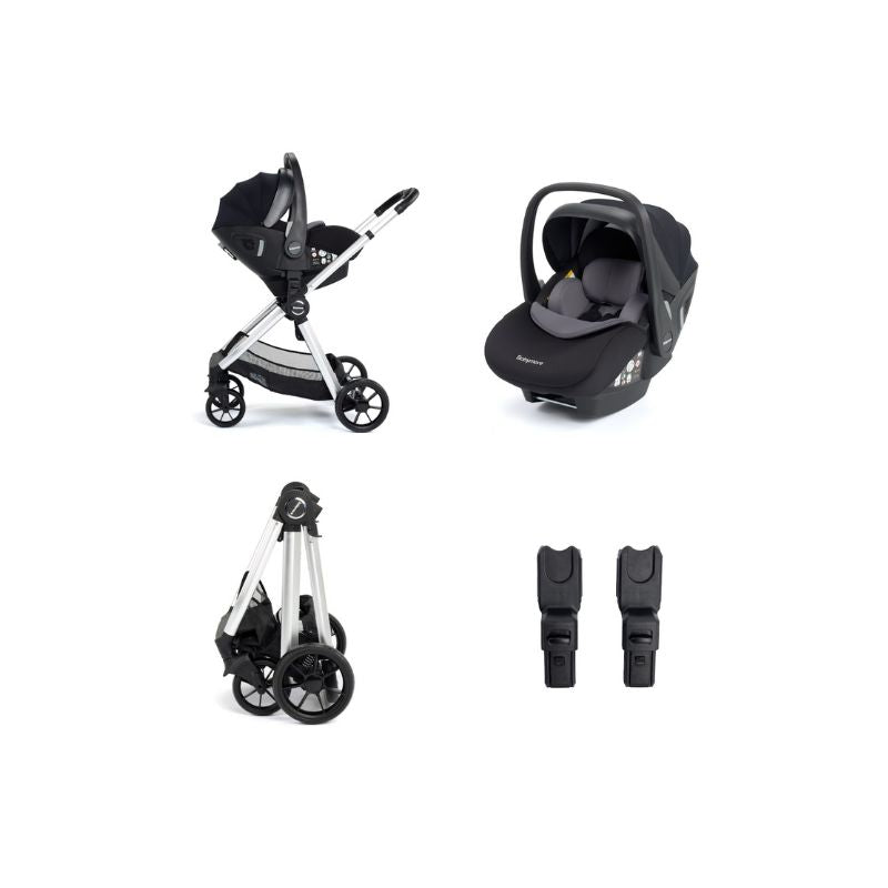 Babymore Mimi Travel System Pecan + I-Size Car Seat - Silver