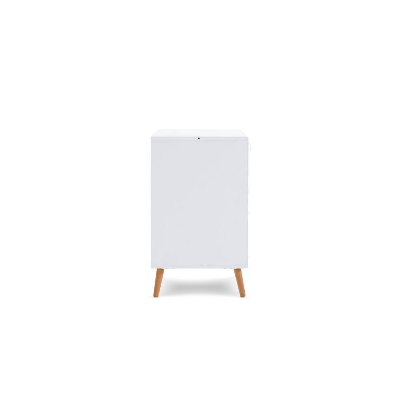 Lavender OBABY MAYA CHANGING UNIT - WHITE + NATURAL