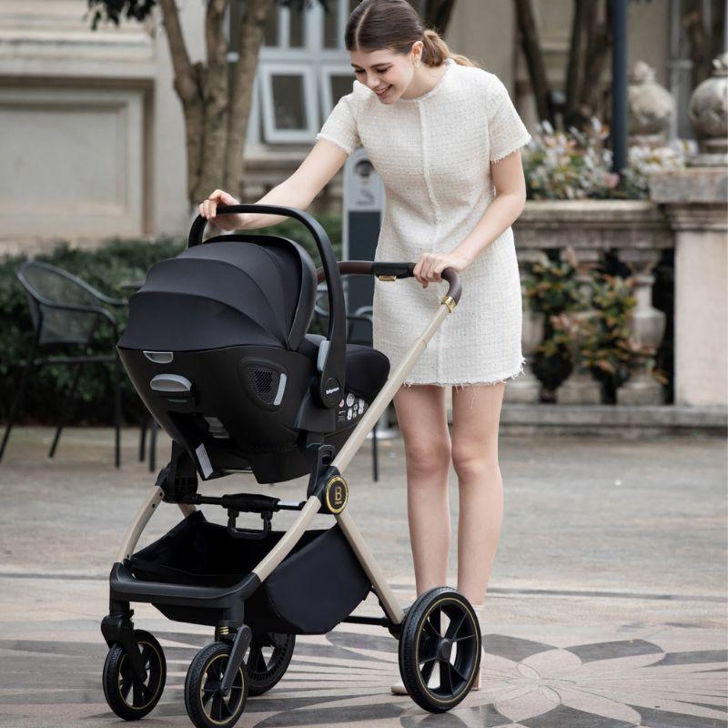 BABYMORE KAI TRAVEL SYSTEM PECAN WITH BASE - SANDSTONE