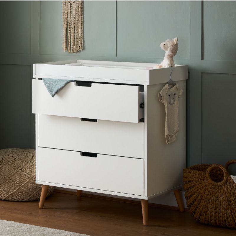 Dark Slate Gray OBABY MAYA CHANGING UNIT - WHITE + NATURAL