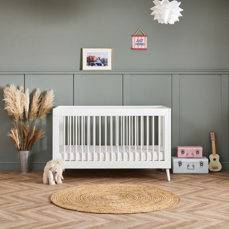 Rosy Brown OBABY MAYA COT BED - NORDIC WHITE