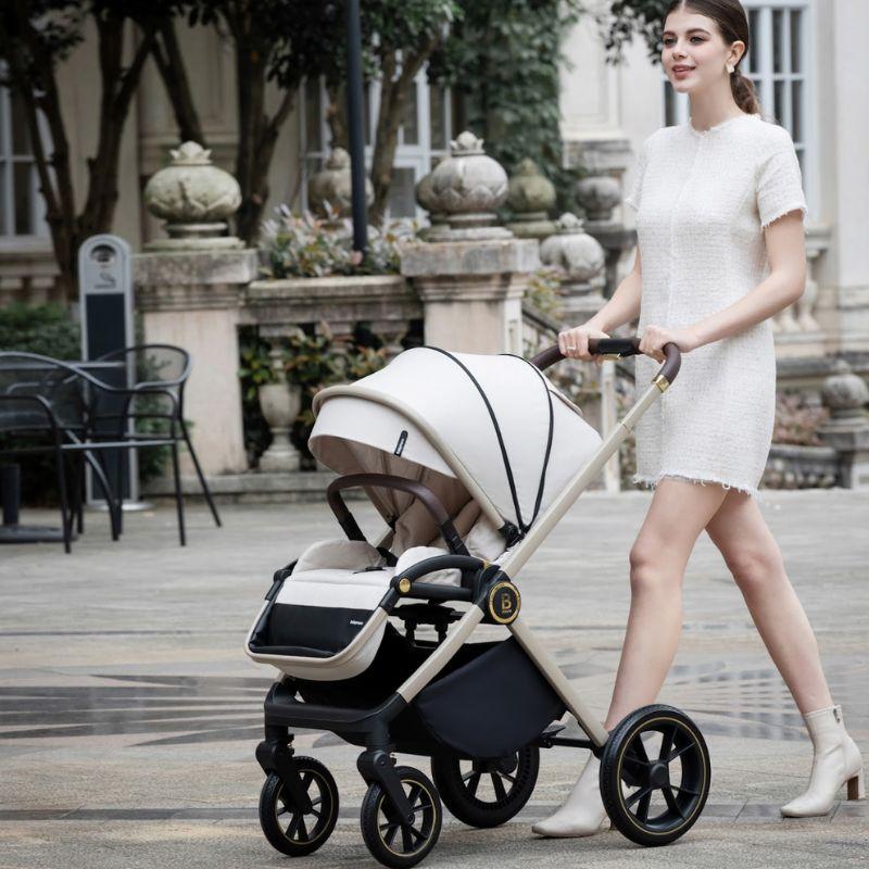 BABYMORE KAI TRAVEL SYSTEM PECAN WITH BASE - SANDSTONE