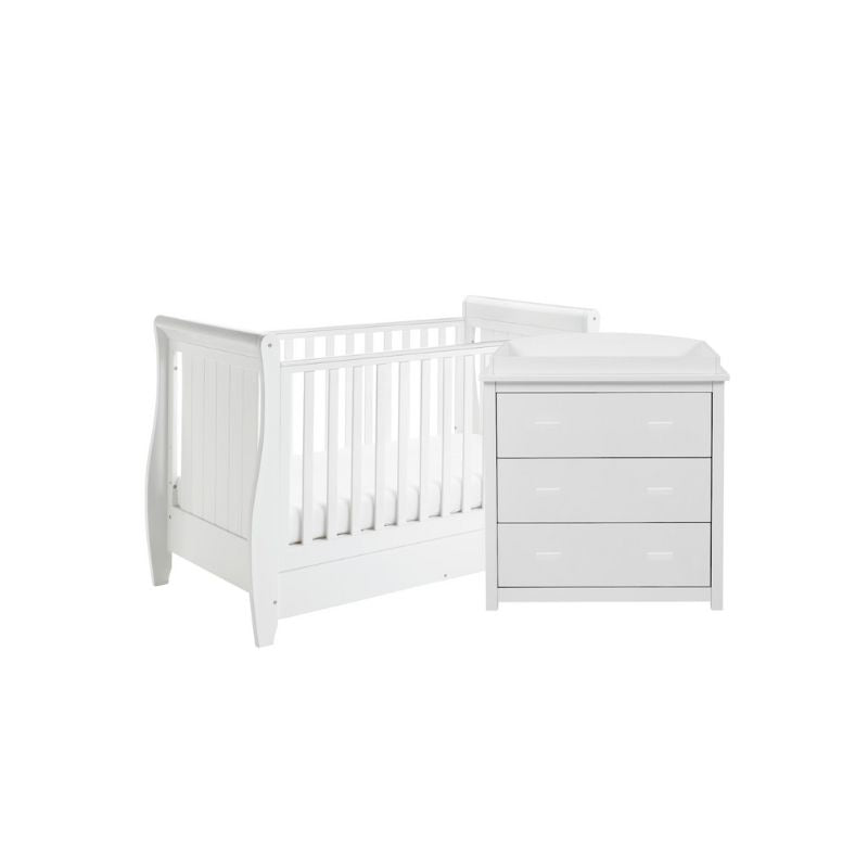 Babymore Stella 2 Piece Nursery Furniture Set – White
