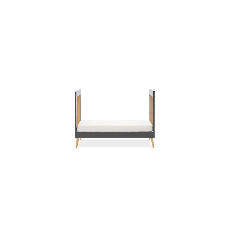 Dim Gray OBABY MAYA MINI COT BED - SLATE + NATURAL