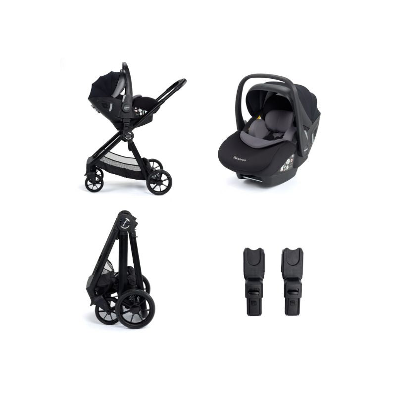 Babymore Mimi Travel System Pecan + I-Size Car Seat – Black