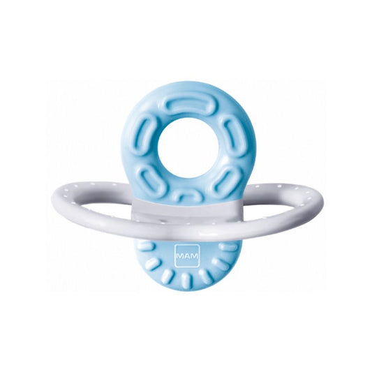 MAM Bite & Relax Mini Teether Phase 1 | Baby Teether 2+ Months | First Teething Toy - Blue
