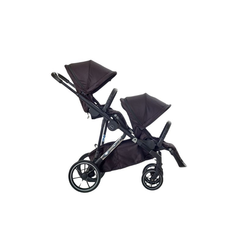 Dark Slate Gray MEE-GO UNO PLUS 2 IN 1 PRAM & PUSHCHAIR - BLACK CHROME