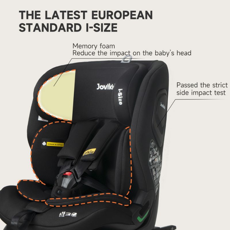Jovikids CICI TT i-Size Child Seat 76-150cm - Black