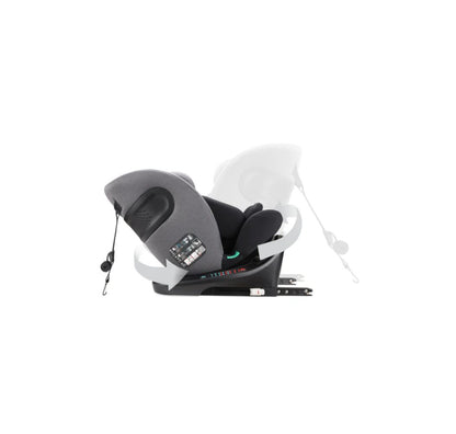 Cozy N Safe Galaxy i-Size 360° Rotating Car Seat (40–150cm) | Birth to 12 Years | ISOFIX & Top Tether - Black / Grey