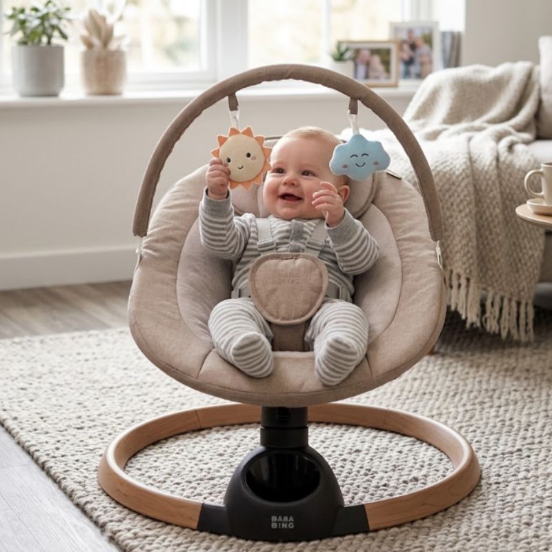 BabaBing HUB2 Electric Baby Swing | Bluetooth Baby Rocker