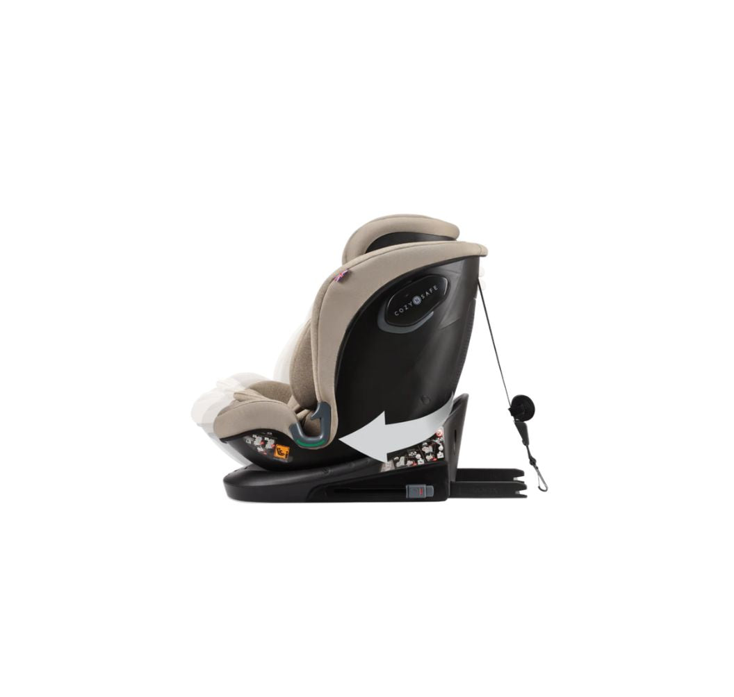 Cozy N Safe Vesta i-Size 360° Rotating Car Seat (40–150cm) | Birth to 12 Years | ISOFIX - Ecru