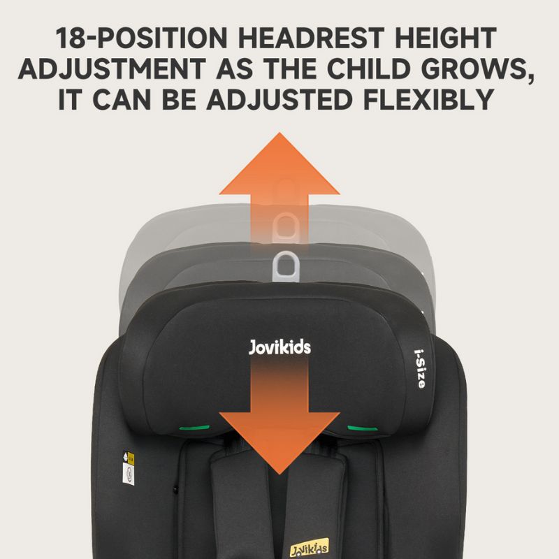 Jovikids CICI TT i-Size Child Seat 76-150cm - Black