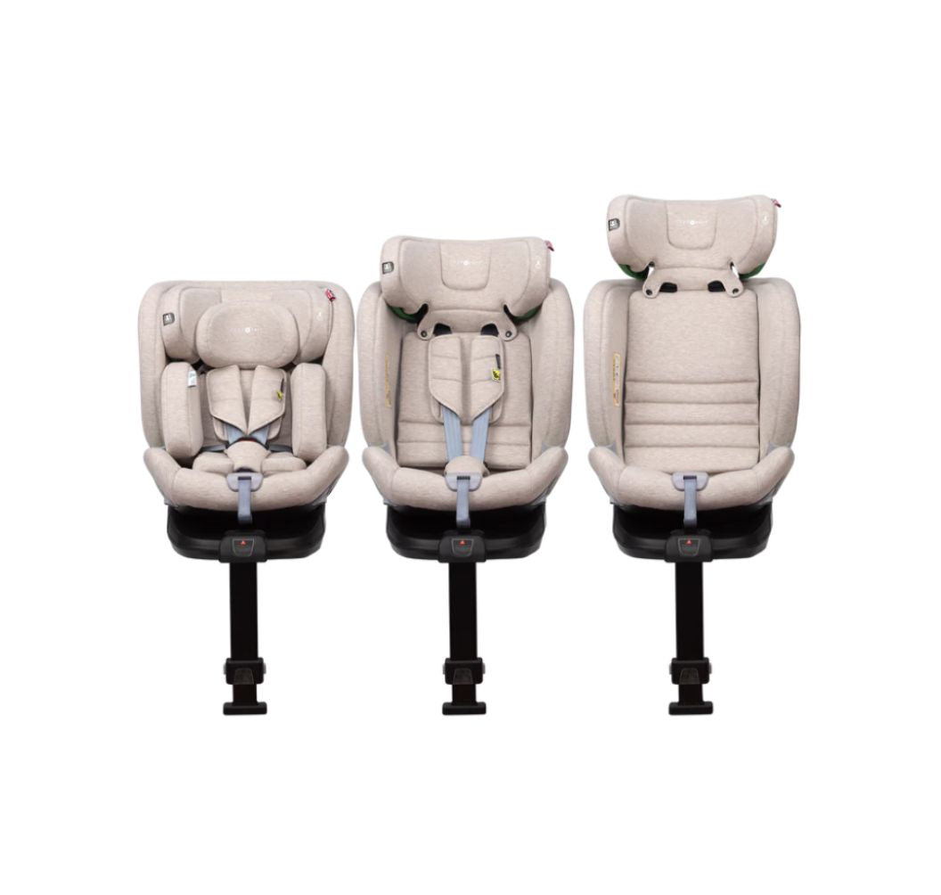 Cozy N Safe Omega i-Size 360° Rotating Car Seat (40–150cm) | Birth to 12 Years | ISOFIX & Support Leg - Ivory