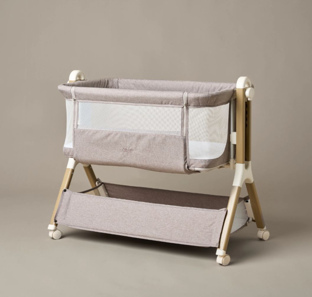 Obaby Cloud Bedside Crib – Nutmeg | Adjustable Bedside Sleeper & Newborn Crib with Mattress (Copy) (Copy)
