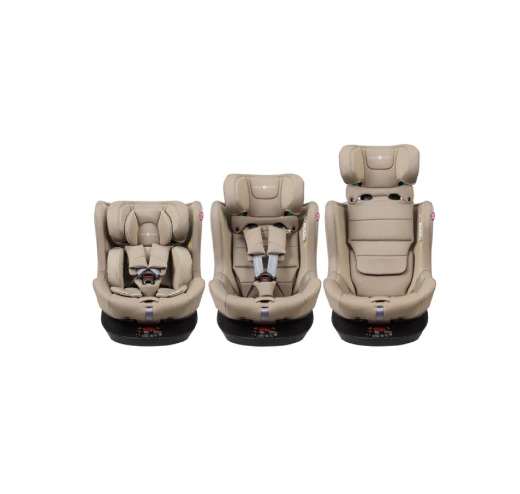 Cozy N Safe Comet Plus i-Size 360° Rotating Car Seat (40–150cm) | Birth to 12 Years | ISOFIX & Top Tether - Ecru