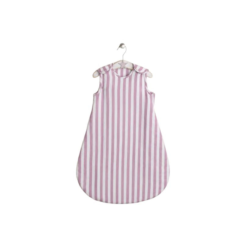 Obaby Twin Pack Muslin Baby Sleeping Bags | 2.5 Tog | 0–6 Months | Berry Print & Berry Stripe