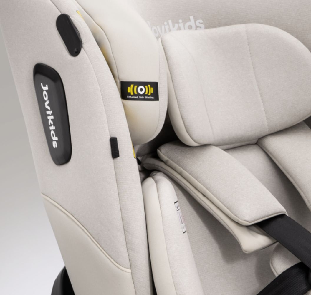 Jovikids Ranger 2 - i-Size 360° Rotating Car Seat with Canopy – 40-150cm All-in-One + ISOFIX Milkstone