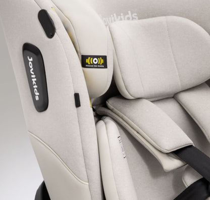 Jovikids Ranger 2 - i-Size 360° Rotating Car Seat with Canopy – 40-150cm All-in-One + ISOFIX Milkstone