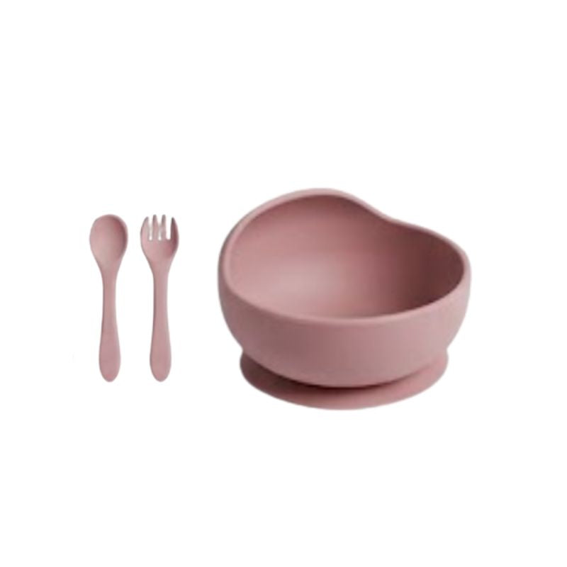 BabaBing 6-Piece Silicone Baby Weaning & Feeding Set| 6 Months+ | Pink