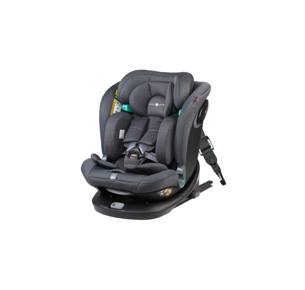 Cozy N Safe Vesta i-Size 360° Rotating Car Seat (40–150cm) | Birth to 12 Years | ISOFIX - Slate