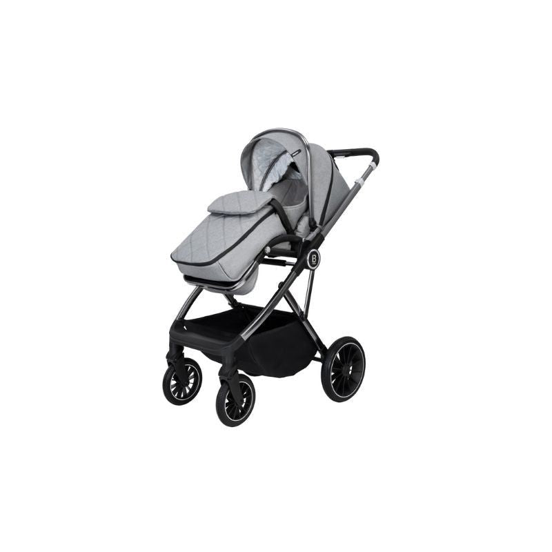 Dark Slate Gray BABYMORE CHIA 2 IN 1  PRAM & PUSHCHAIR – PEARL GREY