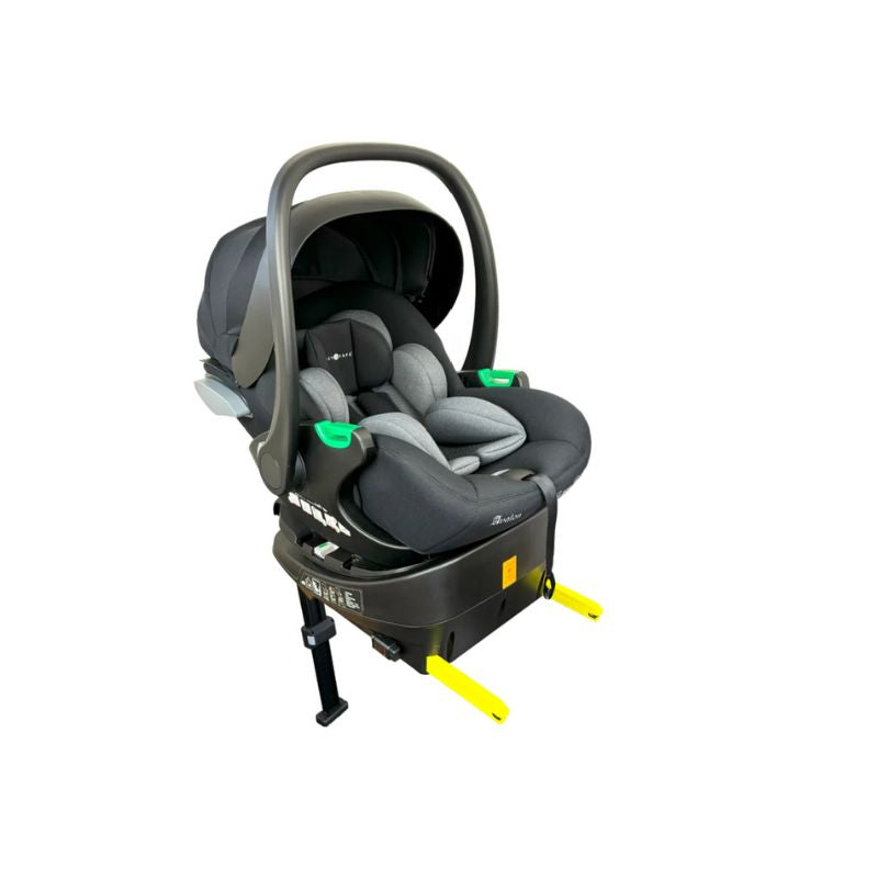 Cozy n Safe Avalon 360 Rotation I-Size Car Seat  + Base 40-85 cm - Black & Grey - Prime Baby Gear