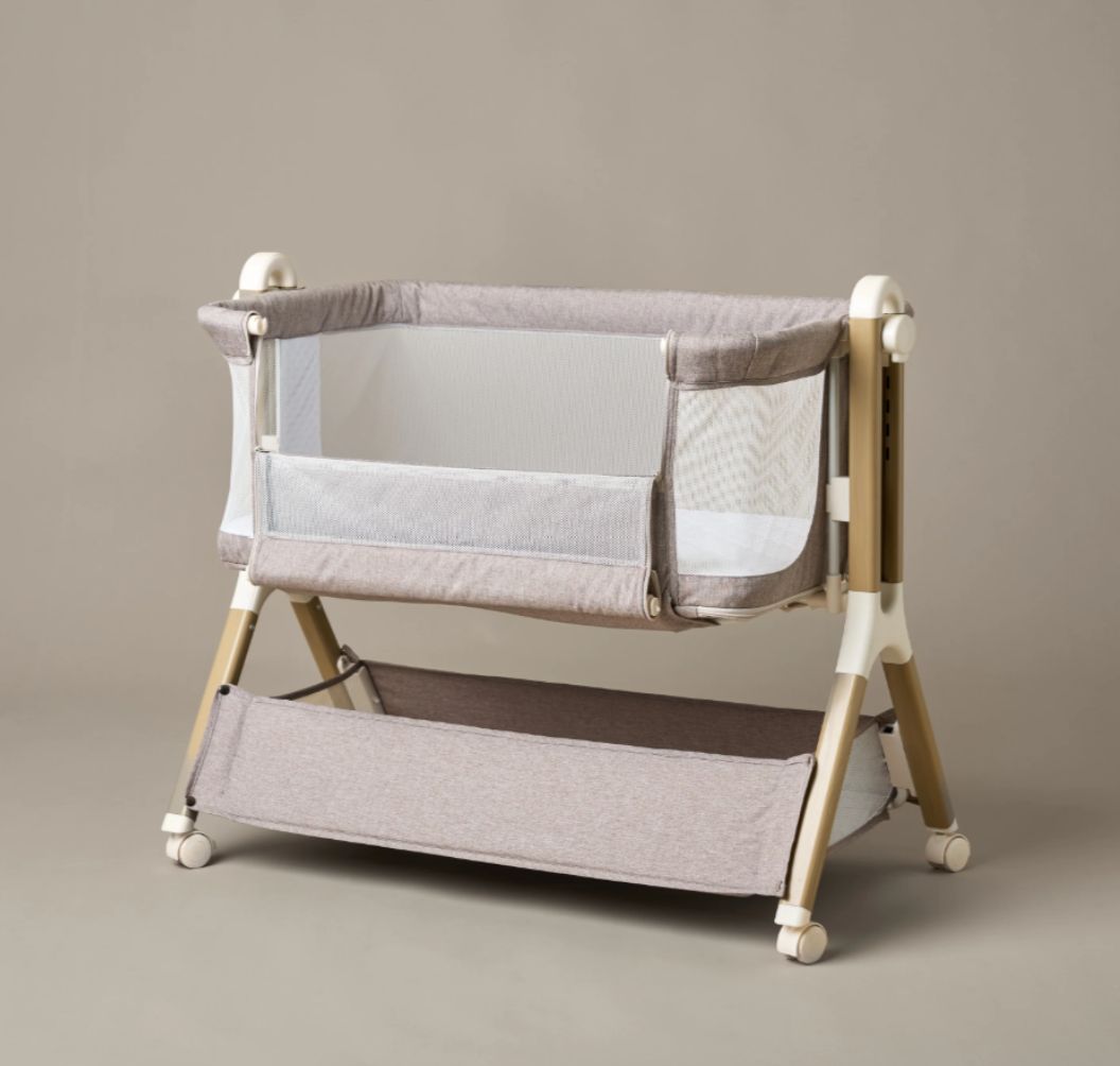 Obaby Cloud Bedside Crib – Nutmeg | Adjustable Bedside Sleeper & Newborn Crib with Mattress (Copy) (Copy)