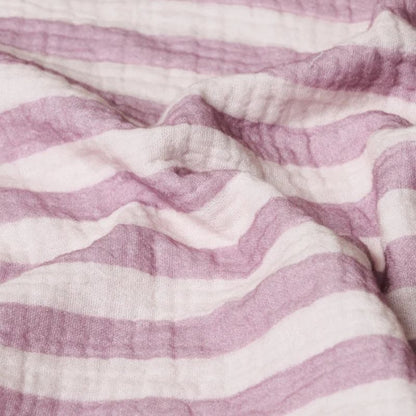 Obaby Twin Pack Muslin Baby Sleeping Bags | 2.5 Tog | 0–6 Months | Berry Print & Berry Stripe