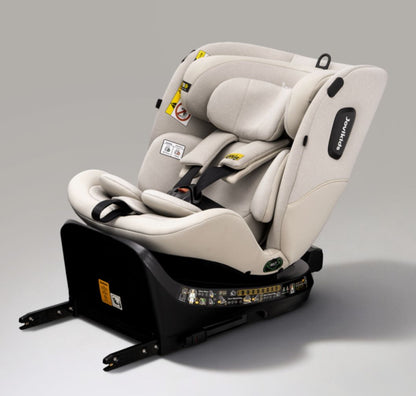 Jovikids Ranger 2 - i-Size 360° Rotating Car Seat with Canopy – 40-150cm All-in-One + ISOFIX Milkstone