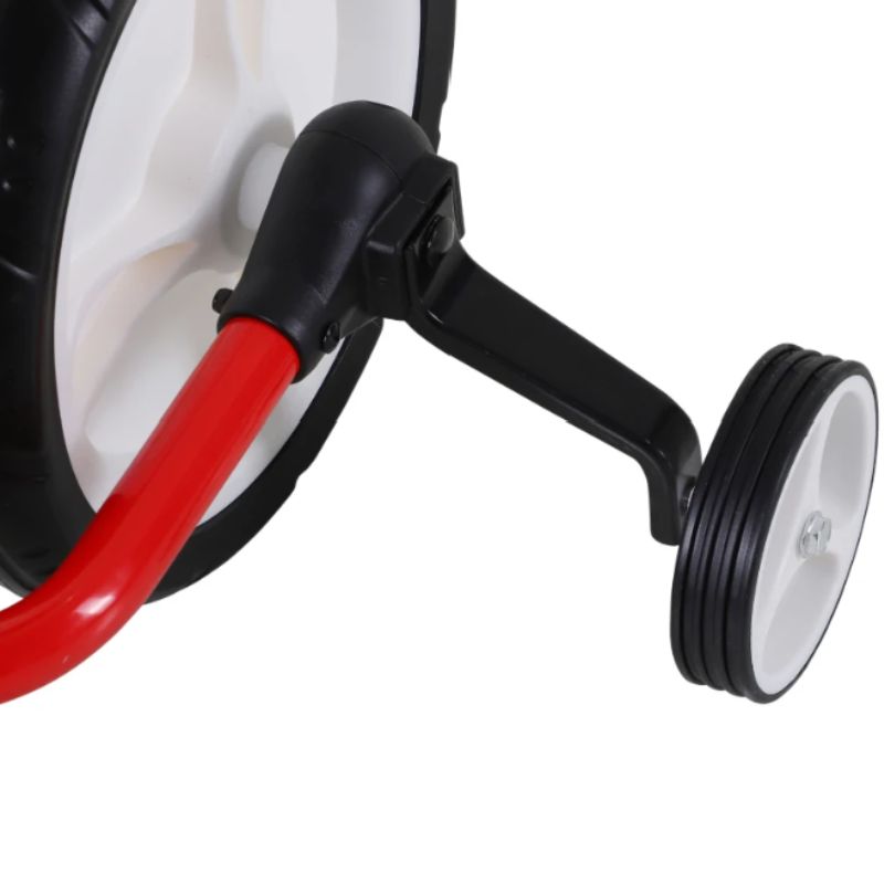 HOMCOM 2-in-1 Balance Bike with Removable Stabilisers | Adjustable Toddler Training Bike | Ages 2–5 Years - Red