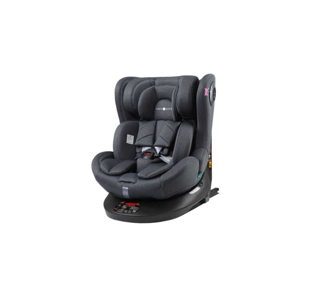 Cozy N Safe Comet Plus i-Size 360° Rotating Car Seat (40–150cm) | Birth to 12 Years | ISOFIX & Top Tether - Slate