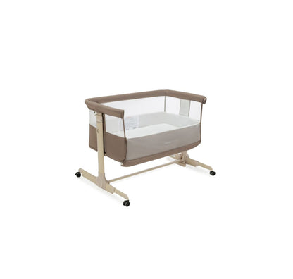 Babymore Neera Bedside Crib – Mocha | 2-in-1 Bedside Sleeper & Baby Crib with Mattress