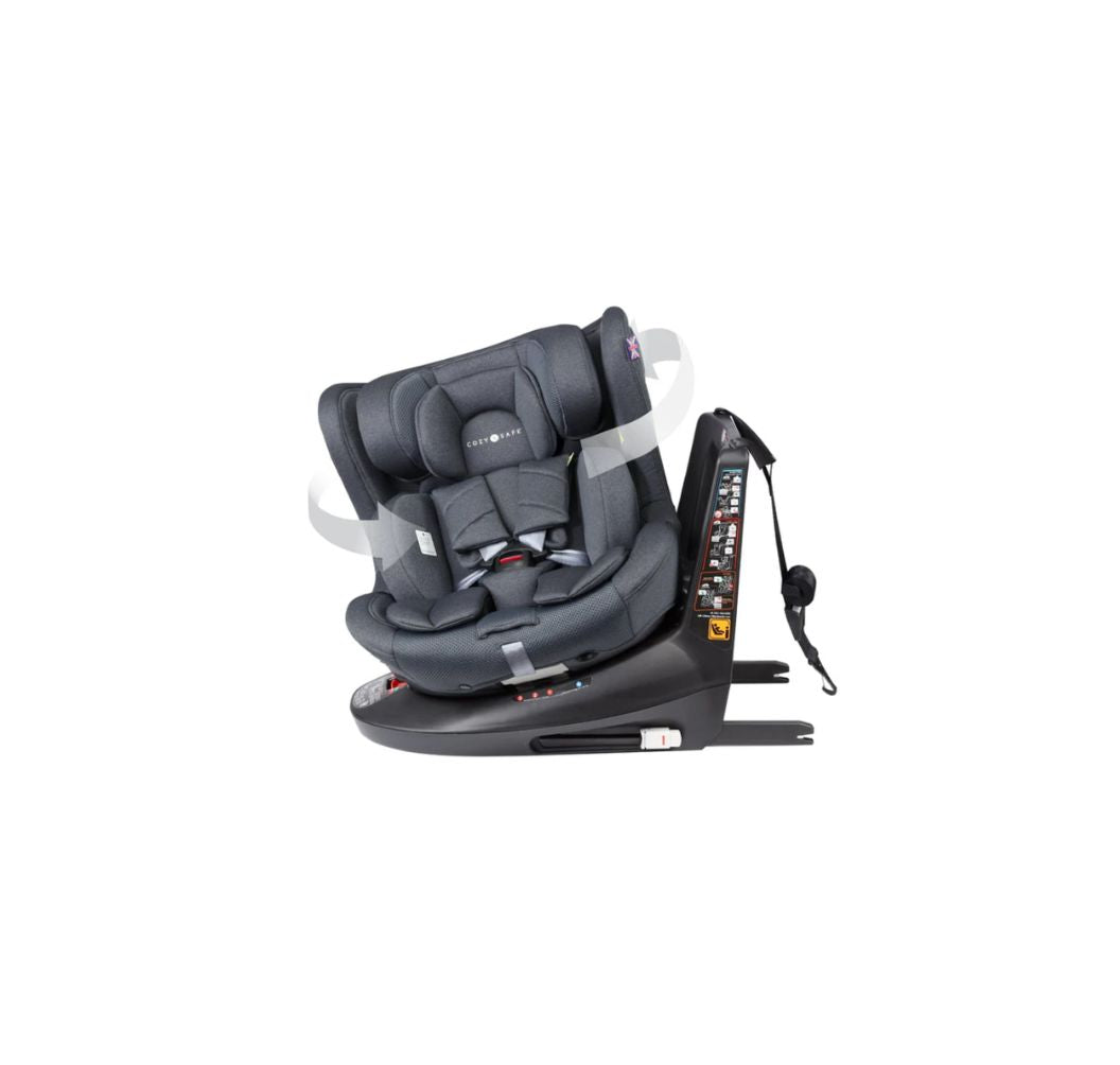 Cozy N Safe Comet Plus i-Size 360° Rotating Car Seat (40–150cm) | Birth to 12 Years | ISOFIX & Top Tether - Slate